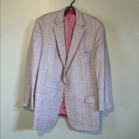 Men's Beige Blazer Ermenegildo Zegna Su Misura Size 46R
